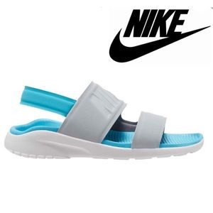 New w/o Tags, Nike Tanjun Sandals Size 11, Grey and Blue
